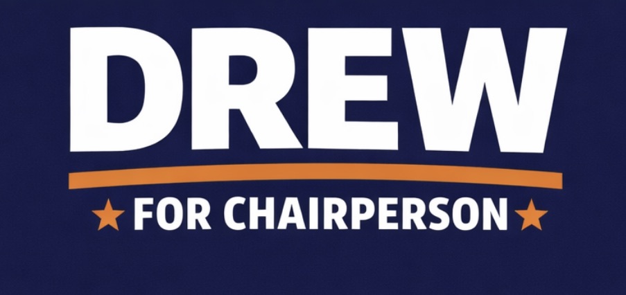 Drew for Chairperson logo
